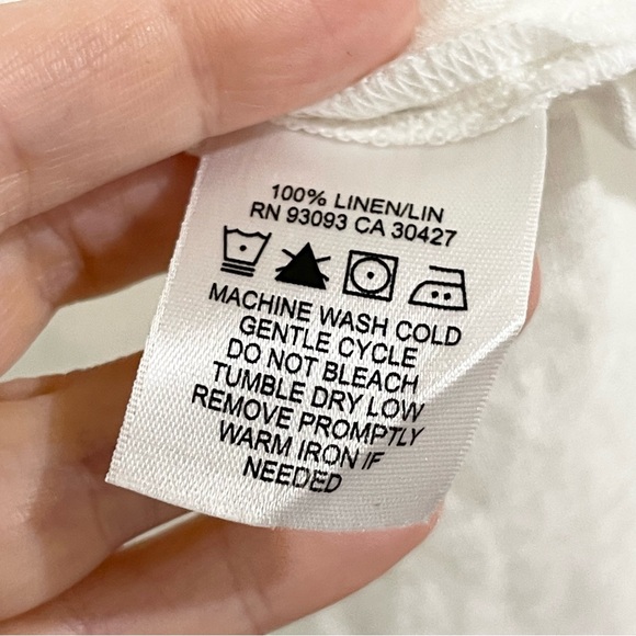 Nic+Zoe White Linen Women's Top Laced Up Sleeveless size M - Picture 6 of 7